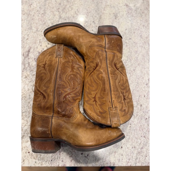 Tony Lama Other - Tony Lama 3R Mens Tan Leather Western Cowboy Boots 4032 Round Toe Size 11 D